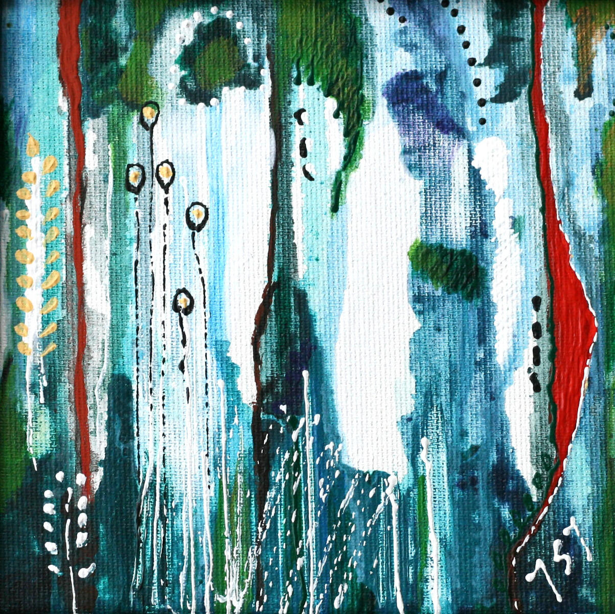 No. 10, akryl/płótno, 15x15 cm